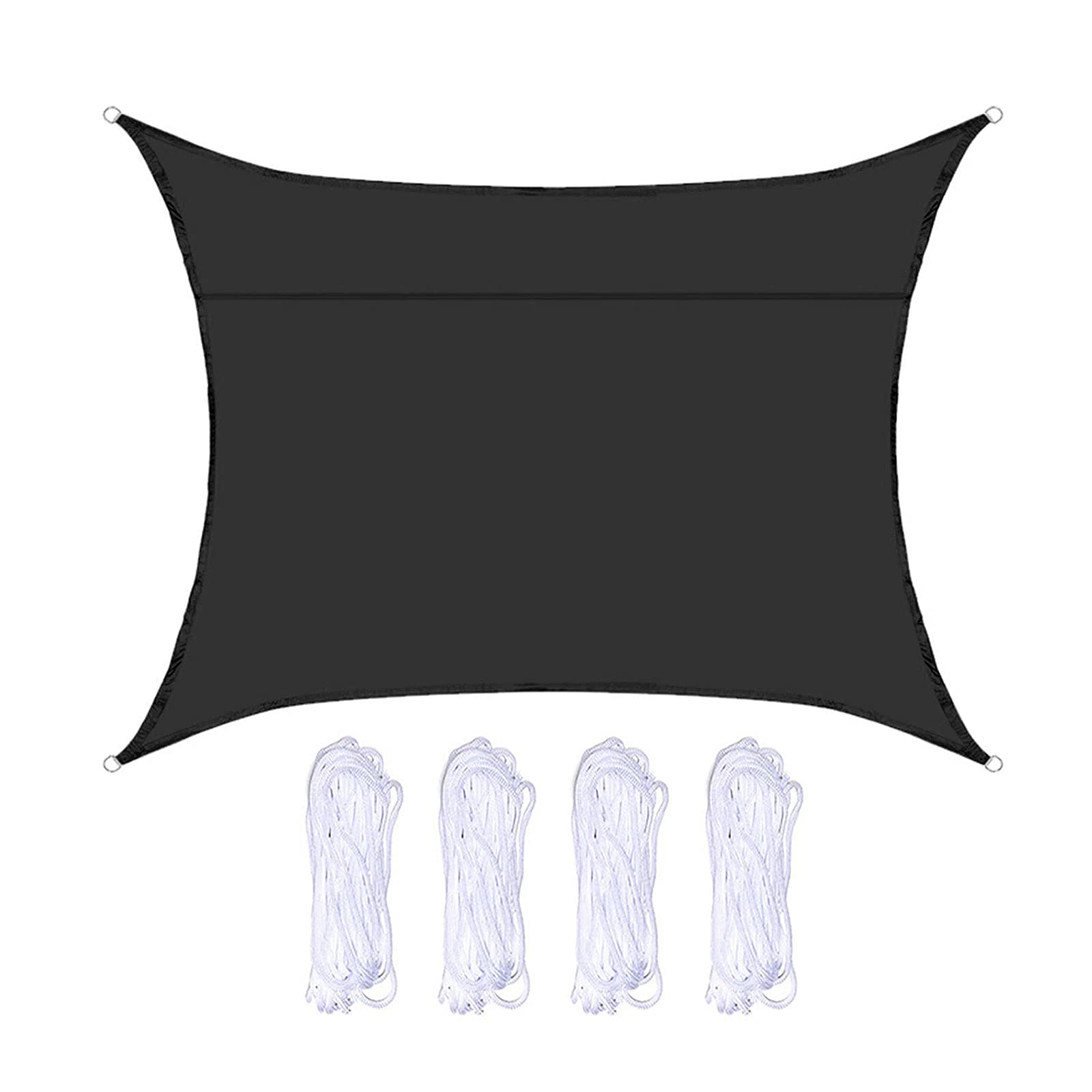 Shade Sail Sunshade Sailcanopy Black Rectangle Sunscreen Awning Uv Block Waterproof Sunscreen Cloth 2x3m 4x5m Shade Sail with Free Rope, for Outdoor Patio Gazebo Pr.