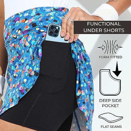 Dona Jo Ultimate Women's Active Performance Dri Fit Skirt - A-line Tennis and Golf Skort w/Shorts & Pockets for Sports - Image 4