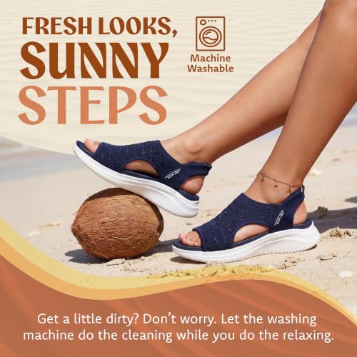 Image of Skechers Women's Ultra Flex 3.0 - Sun Warmth Hands Free Slip-ins | Hands Free Slip-Ins, Yoga Foam Cushioned Footbed, Machine Washable, Recycled Materials, Vegan
