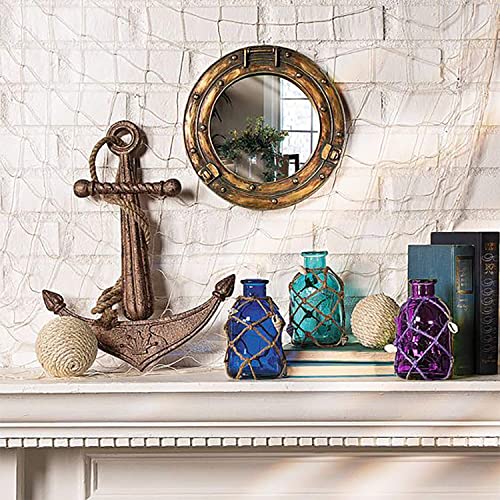 Fish Net Decorative [3 Pack] Natural Cotton Fishnet Decor - Each 14 Ft X 4 Ft. For Mermaid Party Decorations, Luau Tropical Nautical Beach Table Cover By 4E's Novelty #TOP2