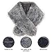 Dikoaina Extra Large Women's Faux Fur Collar for Winter Coat,Silver Grey,120cm
