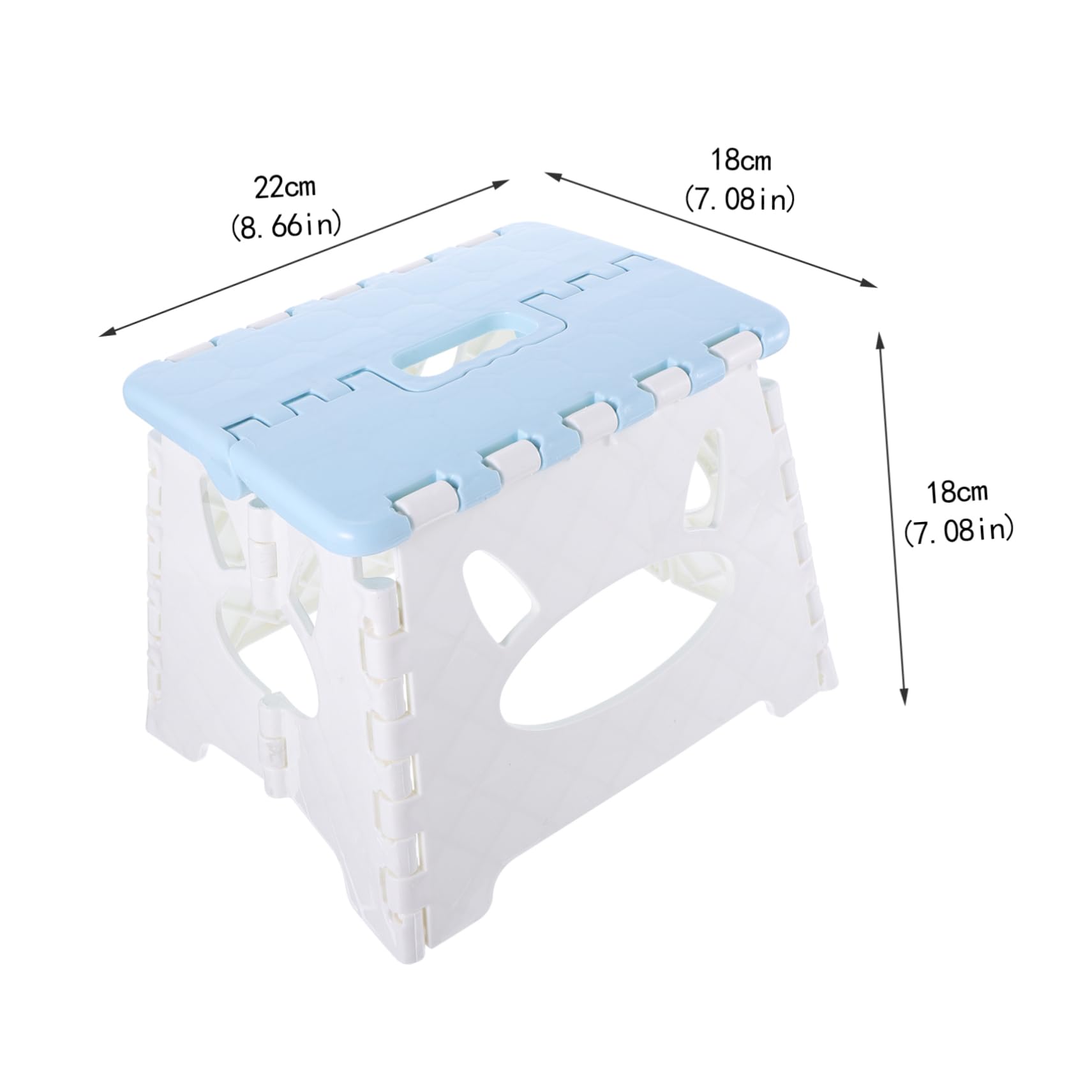 HOLIDYOYO 1Pc Portable Plastic Folding Stool Compact Lightweight Step Stool for Adults for Kitchen Bathroom Camping Fishing and Outdoor Activities Lovely Design