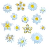 ✿AMPLIAMENTE UTILIZADO✿: Nuestro parche de costura de margaritas es adecuado para decorar o compensar daños en textiles, como ropa, mochilas, bufandas, cortinas, sábanas, almohadas, zapatos y sombreros.