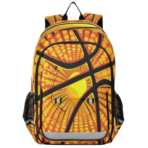 Sac à dos basket-ball orange pour le collège et les voyages