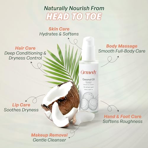 Image of Coconut & Almond Hair Strengthening Oil - Starter Pack | Natural Cold-Pressed Oil for Strong, Healthy, Shiny Hair & Nourished Scalp