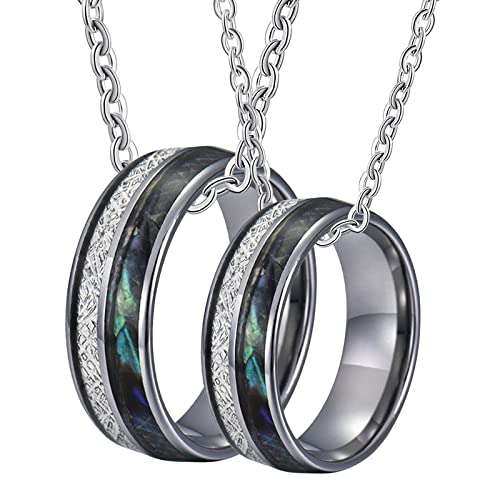Pendentif personnalisé 8mm avec incrustation d'anneau et collier en métal résistant