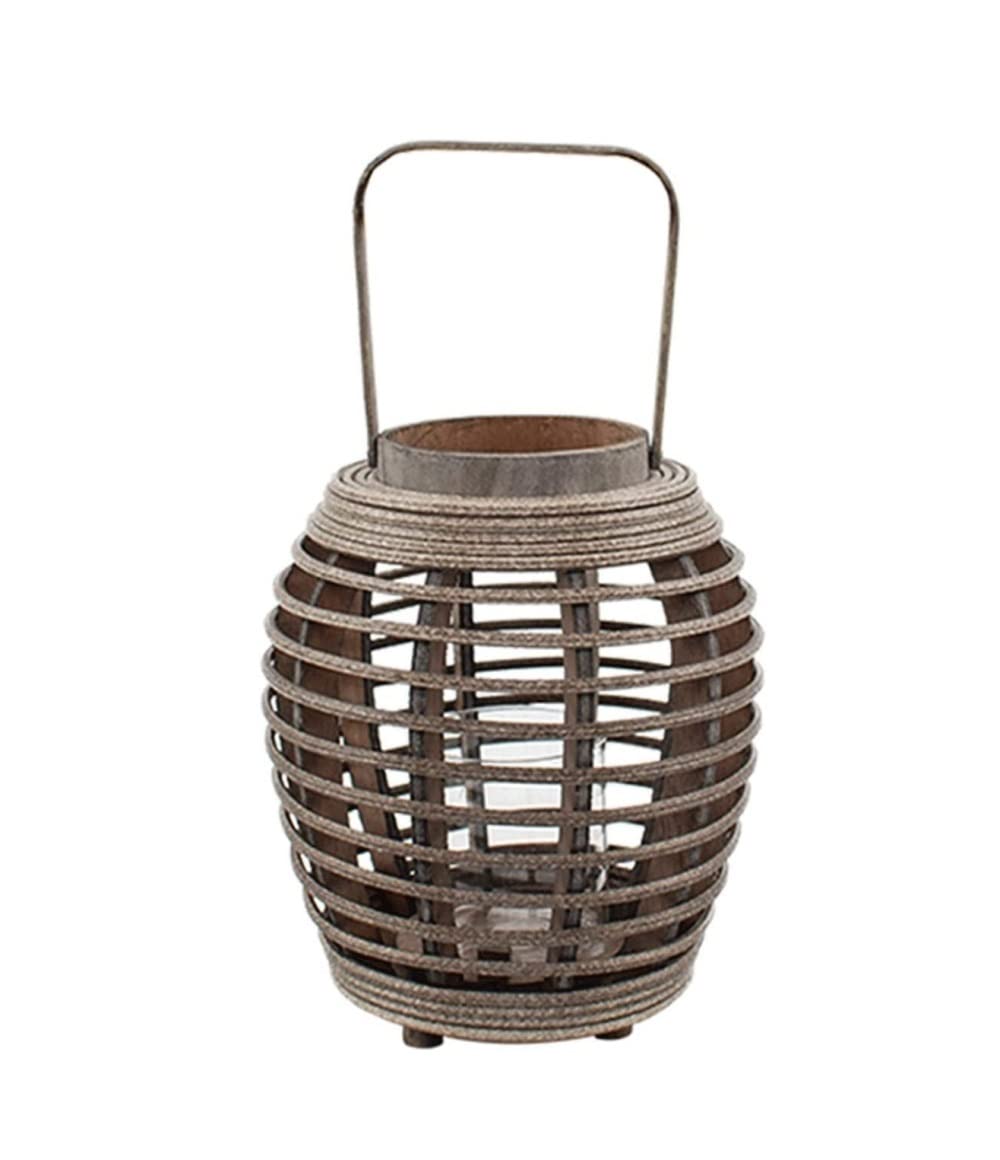 Kerzenhalter für Adventskranz, Kerzenständer Retro Rattan Kerzenhalter Kreative Kerzenhalter In Laternenform Für Die Weihnachtliche Tischdekoration Am Kamin Heim-Party-Dekoration(C)