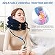 Cervical Neck Traction Device, Verstellbares Nackenmassagegerät, Marineblau Hals Zugvorrichtung, Nackenstütze, Nackenkissen für die Entlastung der Halswirbelsäule Druck, Kopf-und Nackenstrecker