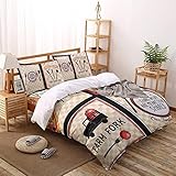 Full Size Bedding Covers Set 4 Pieces, Kitchen Fork Pans Soft Bedding Comforter Set, Vintage Yellow...