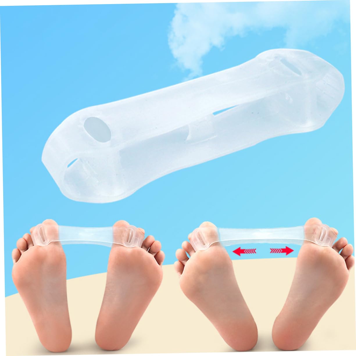 FOMIYES E Separator for Women Men Spreader Bunion Separator Set Sebs Material Washable Reusable Spacing for Comfort