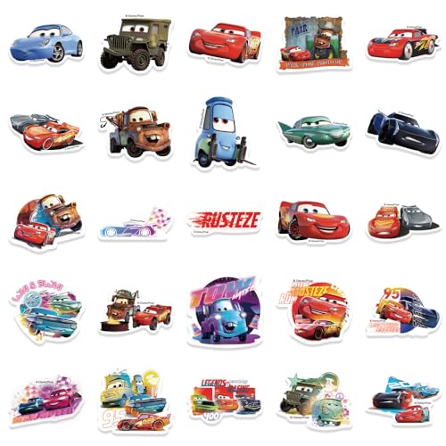 Wdwll WDWLL-21 50Pcs Disney Cars Stickers Pack Kids Stickers Cute Cartoon Characters Stickers Cartoon Movie Decal Childrens Decorative Sticker thumb #5