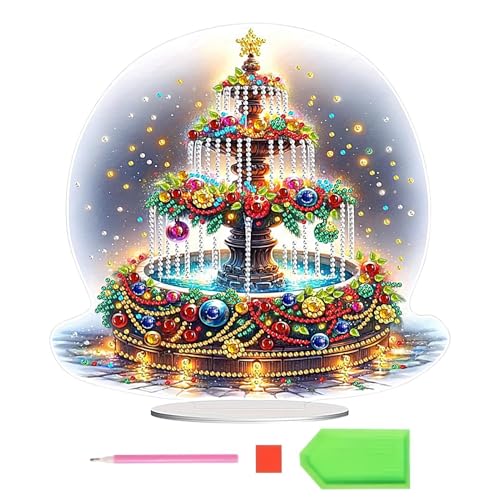 Art en strass pour adultes à offrir, ornement de bureau en cristal de Noël