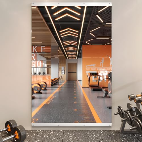 ROOMTEC Home Gym Mirror 60'x36' Frameless Wall Mounted Fitness Mirror, Large Tempered Glass Full Length for Yoga, Dance Studio, Workout Room
