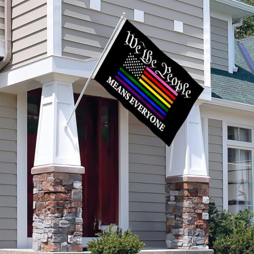 Drapeau LGBT We The People résistant décoloration polyester 90x152