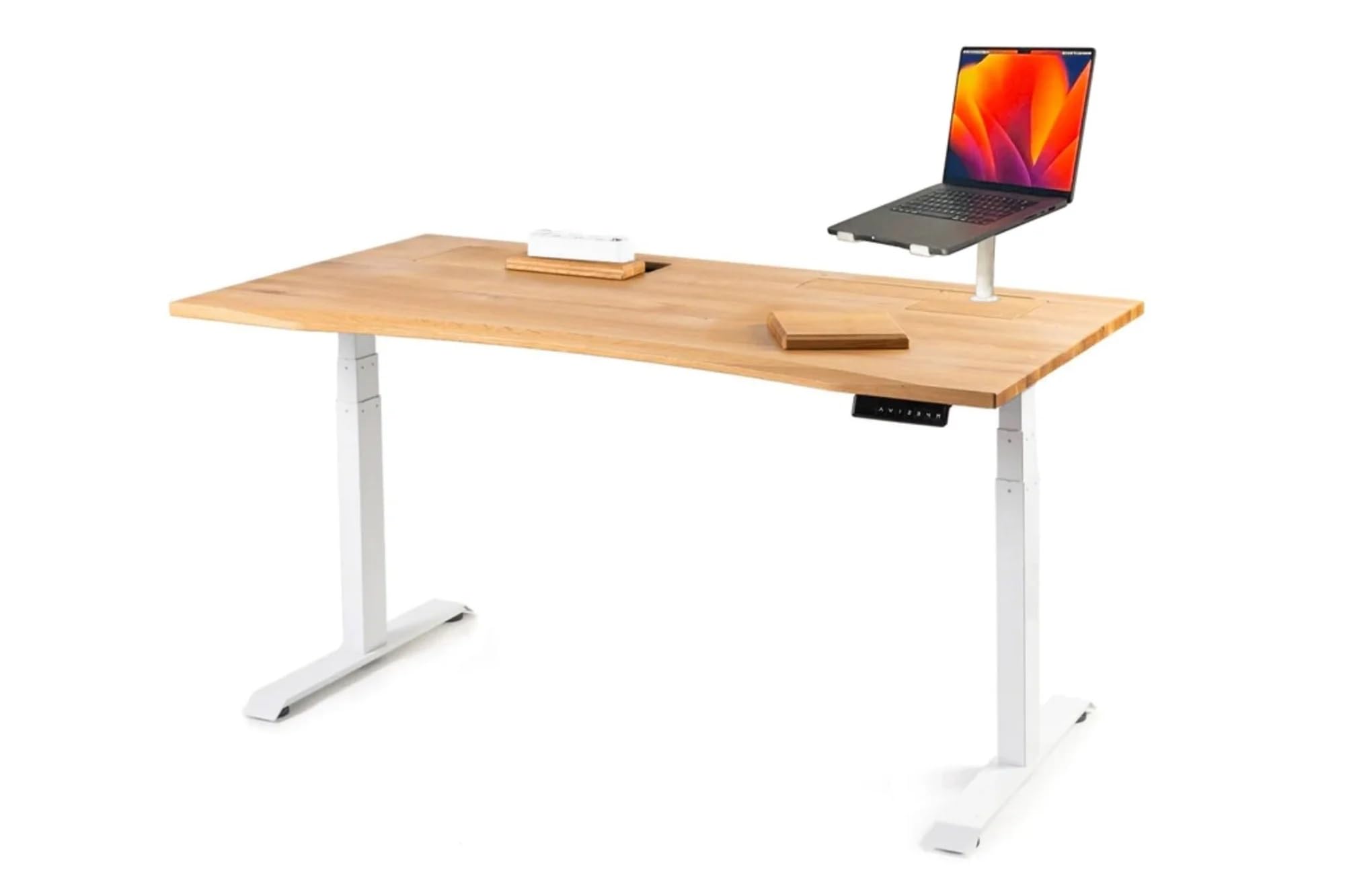 ErgoHide Stojak na laptopa (Orzech włoski, Czarny)