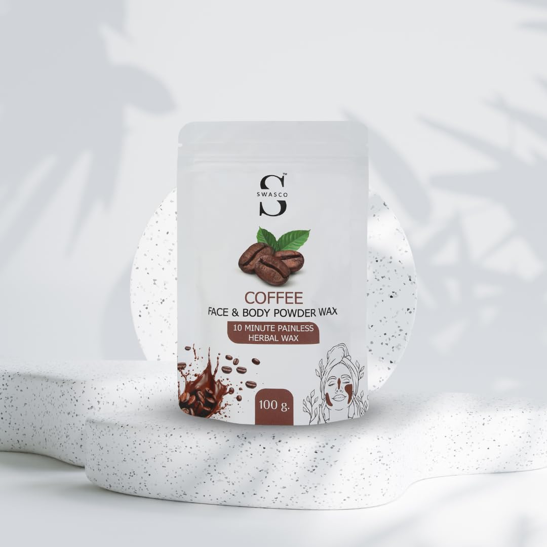 SWASCO Herbal Facial Hair Removal Wax Powder for Face & Body | 100gm Bikini Wax Powder | 10 Min Full Body Painless Natural Waxing Powder for Men & Women All Skin Types - Chemical-Free(Coffee) (B0CM6GFV2B) Amazon Price History, Amazon Price Tracker