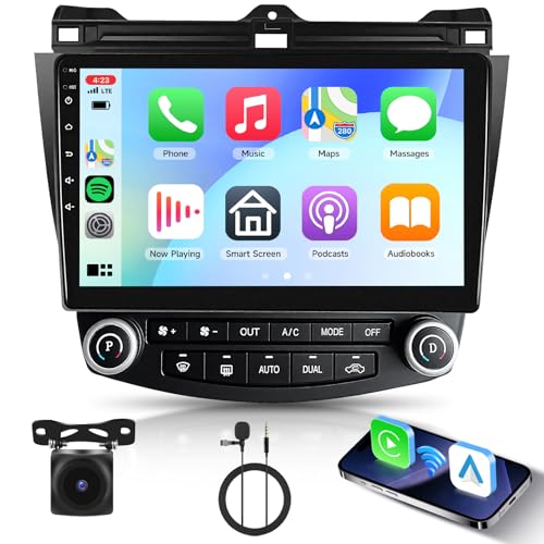 5Ghz WiFi Car Radio Stereo for Honda Accord 2003-2007 Android 15,10.1 inch Capacitive HD Touch Screen with Wireless carplay&Android Auto GPS Navigation WiFi Bluetooth USB FM Car Audio SWC 2G+64G by podofo - Used condition - US$112.85