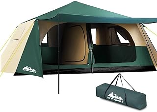 Weisshorn Instant Up Camping Tent, 8 Person Easy Setup Dome Tents Outdoor Family Travel Hiking Trip, Portable Shelter Sun ...