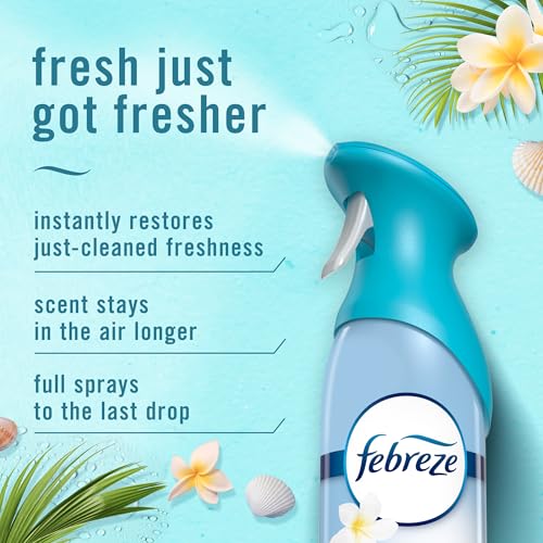Image of Febreze New & Improved Air Mist Bora Bora Waters, Air Freshener, Home and Kitchen Essentials, Odor Fighting Room Spray (Pack of 6)