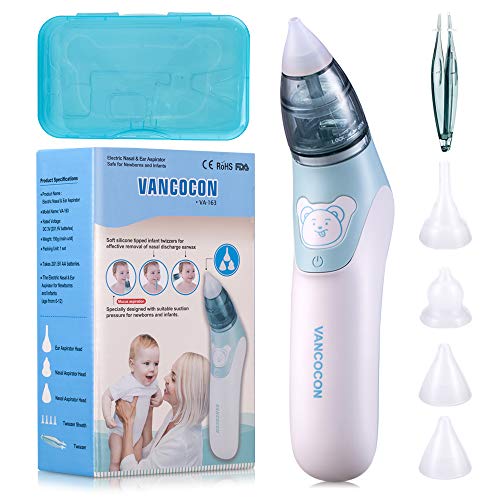 Nasal Aspirator, Bichiro Baby Mini Electric Nose Cleaner & Ear Wax Remover