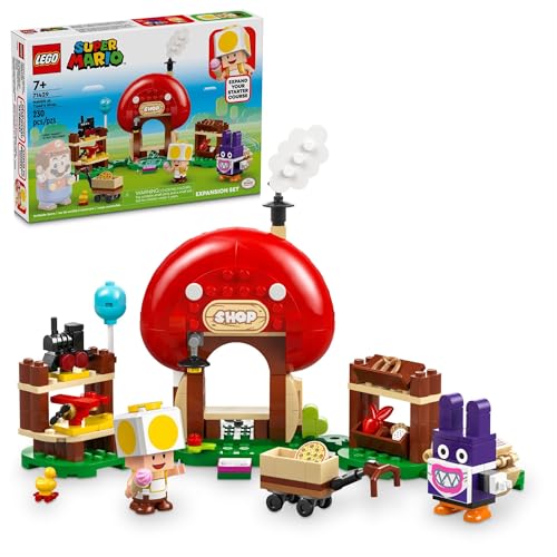 LEGO Super Mario Nabbit at Toad’s Shop Expansion Set, Build and Display Toy for Kids, Video Game...