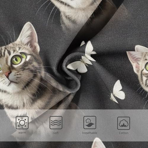 CHIFIGNO Cute Cat Butterfly Black Boy Briefs Cotton Boys Underwear Breathable Soft Brief Underwear3