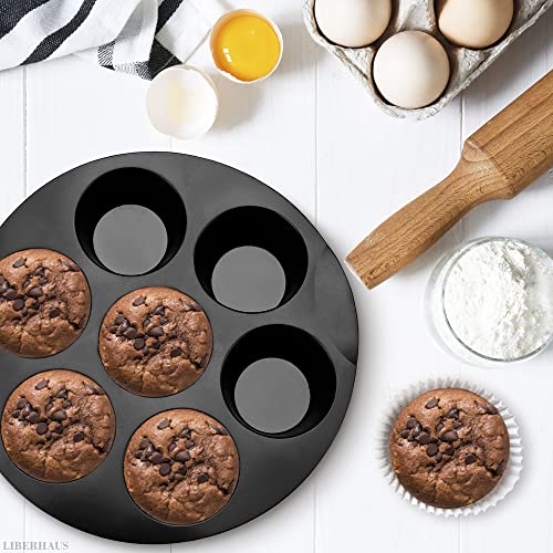 Silicone Muffin Pan Cupcake Tray - 7 Cupcake Pans Air Fryer Silicone Muffin Pans For Baking Cupcake Mold For 3.5-5.8L Air Fryer Accessories - Nonstick Pan Chocolate Mold Cupcake Maker Mini Muffin Pans #TOP6