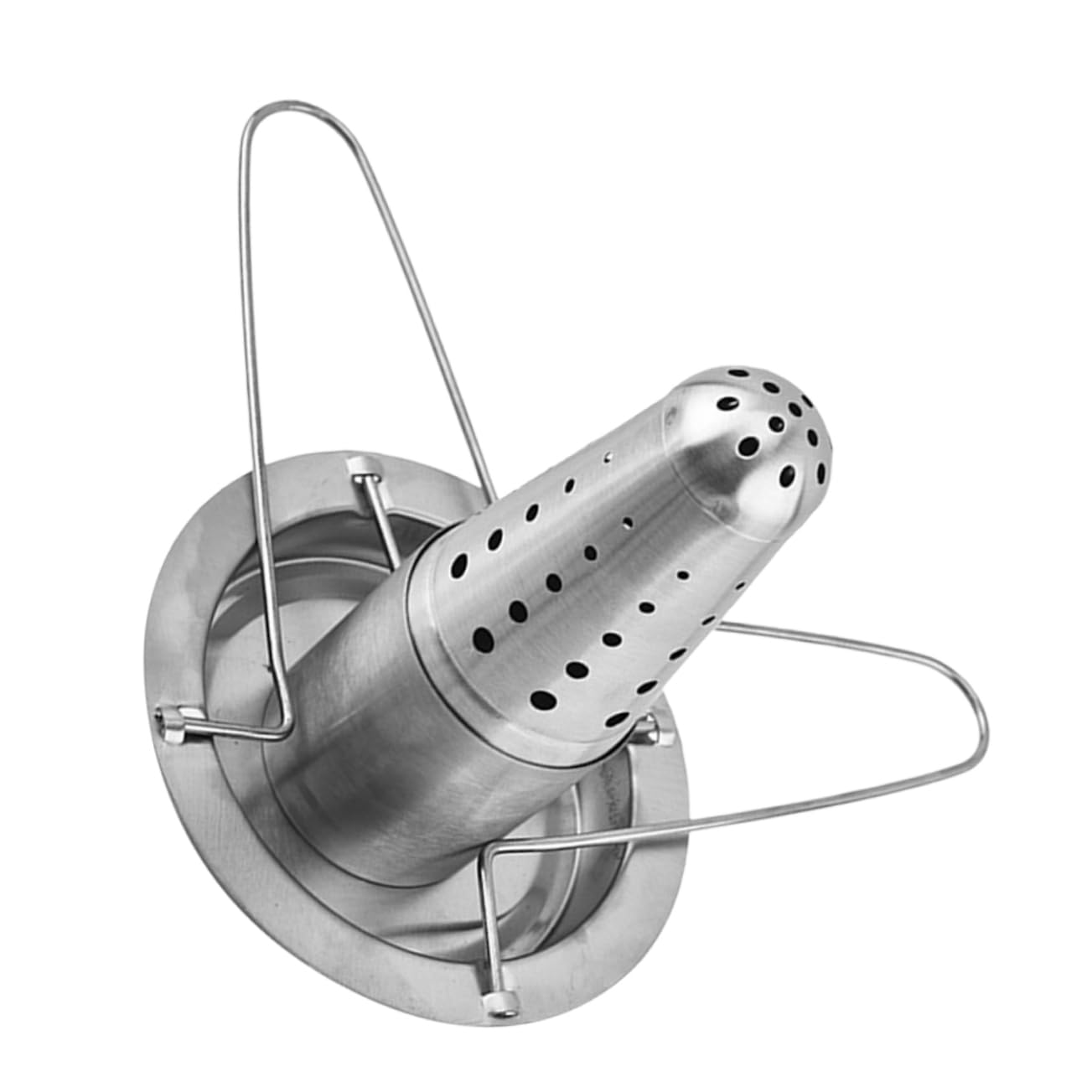 Rôtissoire à Poulet en Acier Inoxydable Argenté pour Barbecue Extérieur