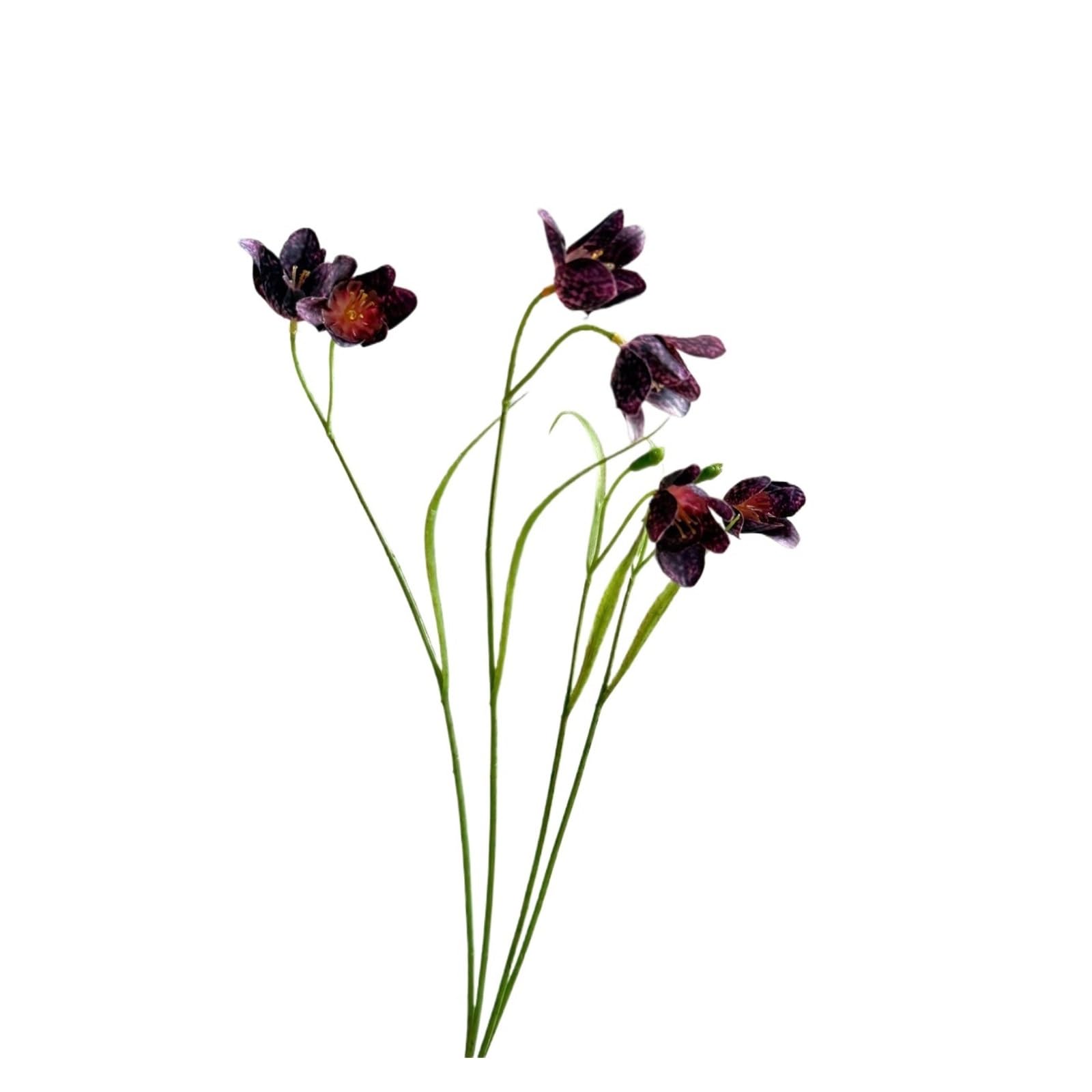 Casetlong 5Pcs Artificial Flower Bouquet Accessories Wedding Decor Home(Black purple)