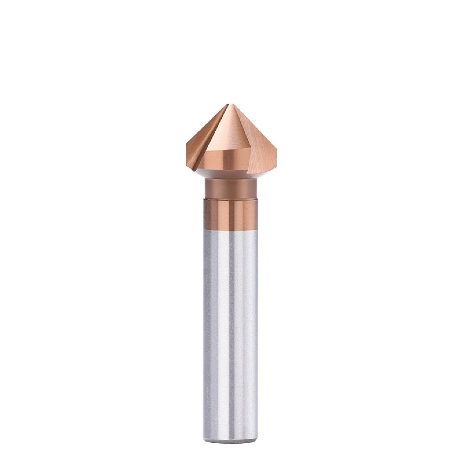 Brocas Para Broca HSS Recubierta De TiCN De 3 Flautas De 90 Grados, Broca Avellanadora Para Cortar Agujeros De Metal Y Madera,25mm