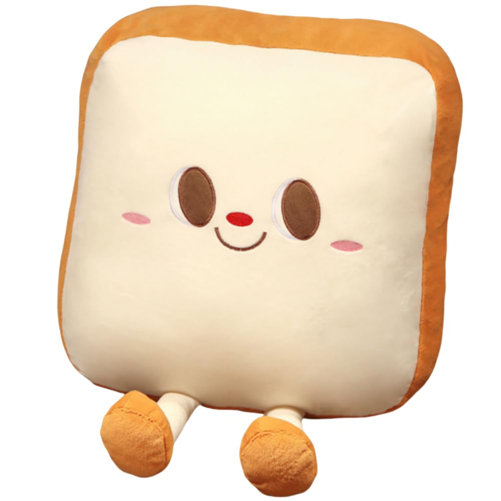 OUKEYI Hamburg toast Bread Plush Toy,Fun Food Plush Pillow,Cute Food Stuffed Animal Toy, Room Decor Holiday Birthday Gift for Kids Boys Girls (toast)