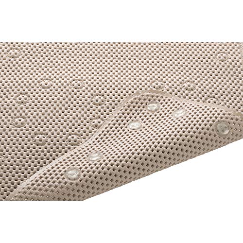 Mainstays 17 In. x 36 In. Cushioned Bathtub Mat, Assorted Colors, Taupe