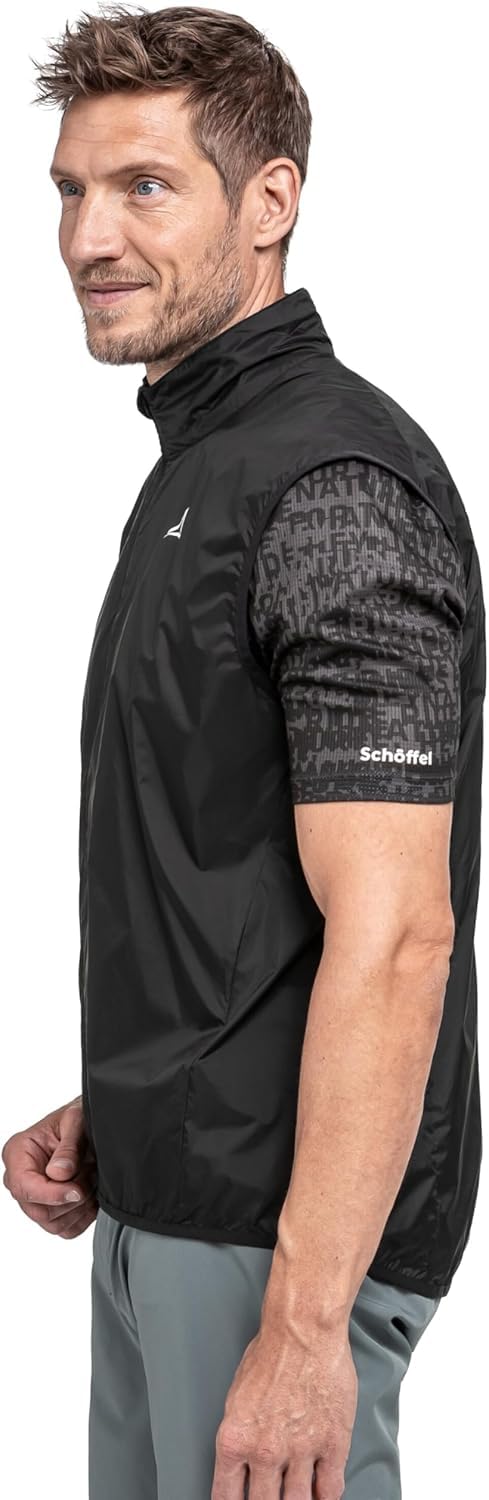 Schöffel Herren Vest Style Cannobio MNS, ultraleichte, winddichte Fahrradweste, Outdoor Weste mit radspezifischer Passform, wasserabweisend und atmungsaktiv