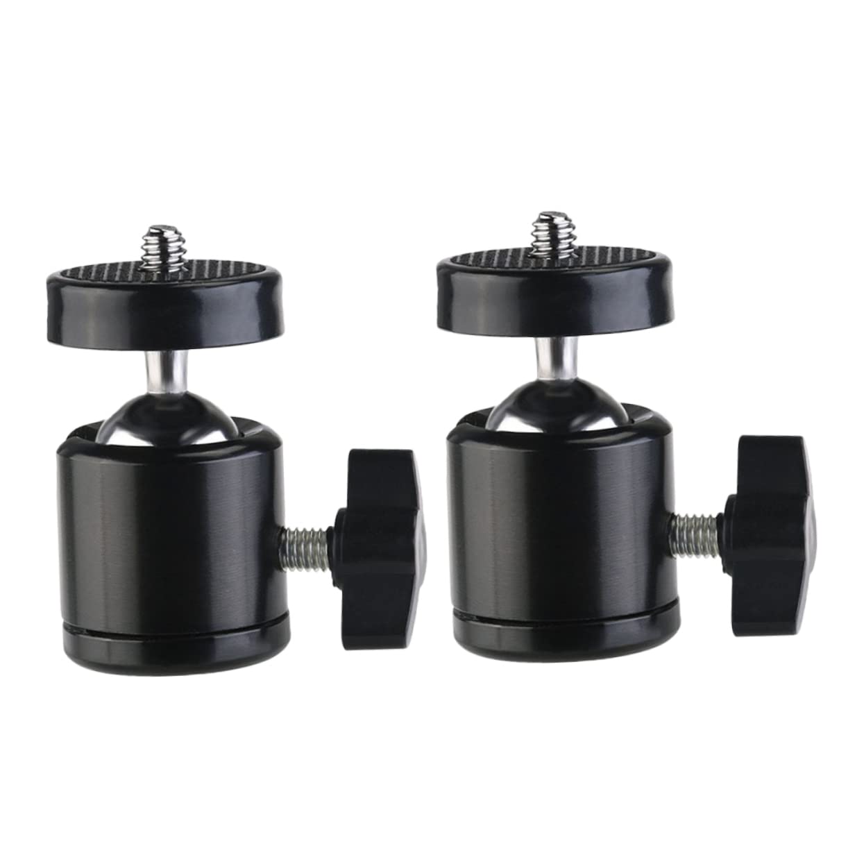 Vaguelly 2pcs Hot Shoe Mount Ring Light Mount Tripod Ball Head 1/4 Inch Camera Mount for Monitors Action Cameras Smartphones