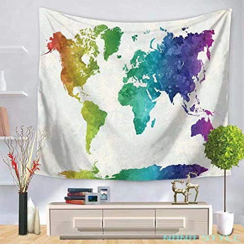 タペストリー 世界地図 ウォールデコ 壁掛けフック付 厚手 背景 150×130cm NO.10