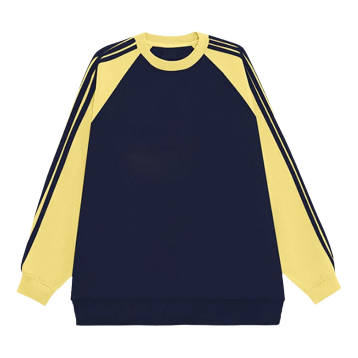 Bluza damska wiosenno-jesienna bluza sportowa TRZY Tripe Trendy Casual Round Neck Pullover Unisex czarny biały XXL