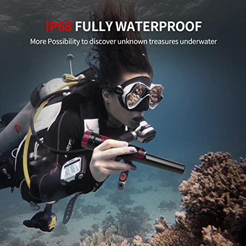 Dr.ötek Metal Detector Pinpointer Ip68 Fully Waterproof Underwater Handheld Pin Pointer With Lcd Screen Innovative Interference Cancellation, Higher Sensitivity, 3 Alert Modes, For Gold, Relics, Coins #TOP5