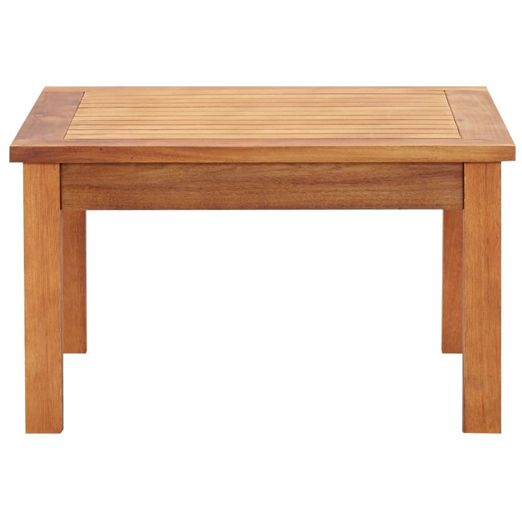 vidaXL Mesa de Centro de Jardín Rectangular Mueble para Exterior Patio Terraza Mesa de Café Comedor Merienda Color Natural Madera Maciza Acacia