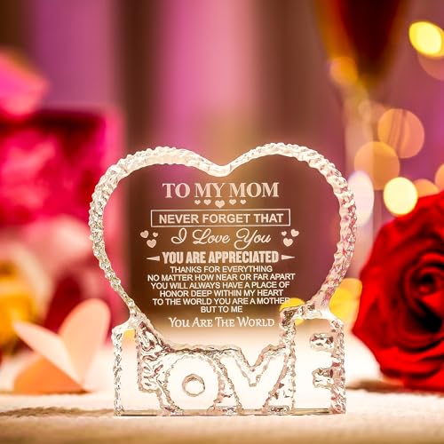 Cristal decorativo corazón para regalo a mamá miniatura 2