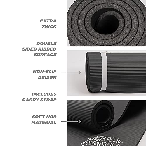 Phoenix Fitness Oefening NBR Fitness Yoga Mat - 12mm Extra Dikke Antislip Hoge Dichtheid Fitness Mat - Dubbelzijdige… - Image 6