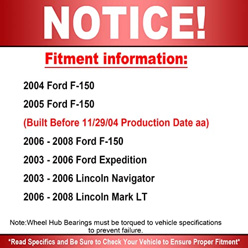 Image of MotorbyMotor 515046 Front Wheel Bearing Hubs for Ford F-150