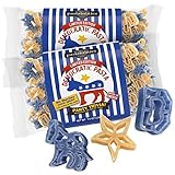 Pastabilities Democratic Pasta, Fun Shaped Political Party Noodles for Gifts, Wheat Pasta 14 oz (2...