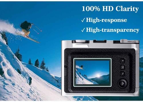Image of M.G.R.J Tempered Glass Screen Protector for Fujifilm Instax Mini EVO /Hybrid Fuji Instant Camera (Set of [2] Screen Tempered Glass & [2] Lens PET Protector) [2+2 Pack] (Transparent)
