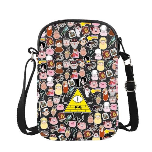 G2TUP Bill Cipher Crossbody Bag Bill Cipher Gifts Cmabel & Dipper Cartoon Gifts Mistery Shack Shoulder Bag