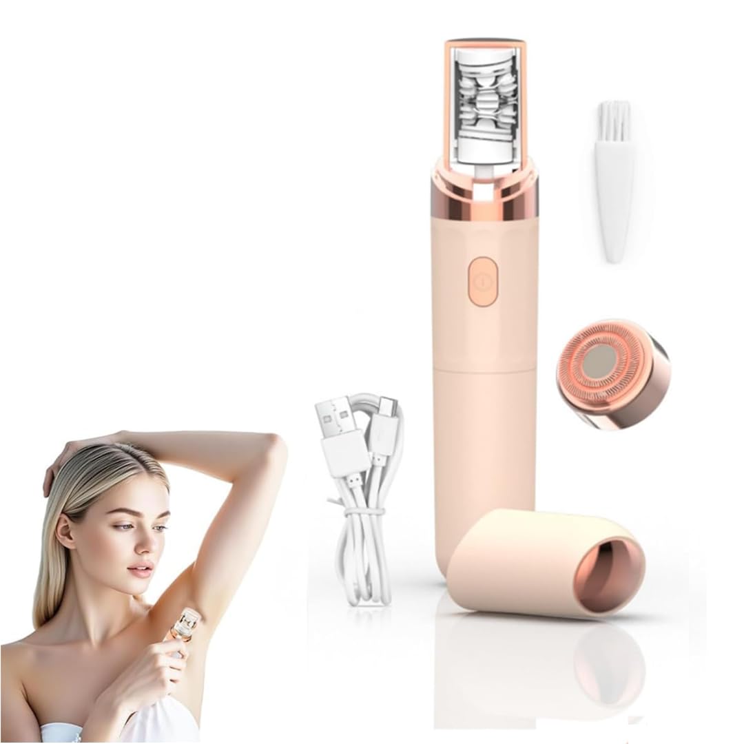 klyne EpilSmooth Pro Epilateur Electrique Femme Portable, avec Lumière LED Intégrée et Câble USB, pour Épilation et Efficace du Corps, Visage, Jambes et Bras