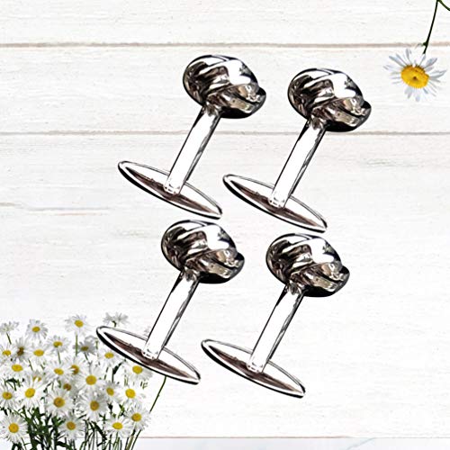 Abotoaduras masculinas ExCEART com 4 peças de abotoaduras de rosas com botões para camisa de smoking