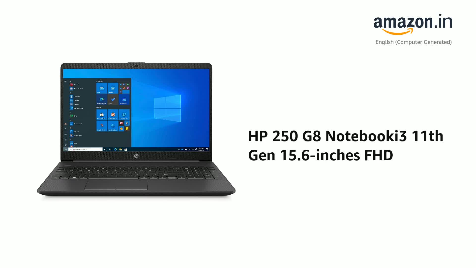 HP 250 G8 Notebooki3 11th Gen 15.6-inches FHD (8GB/512GB SSD