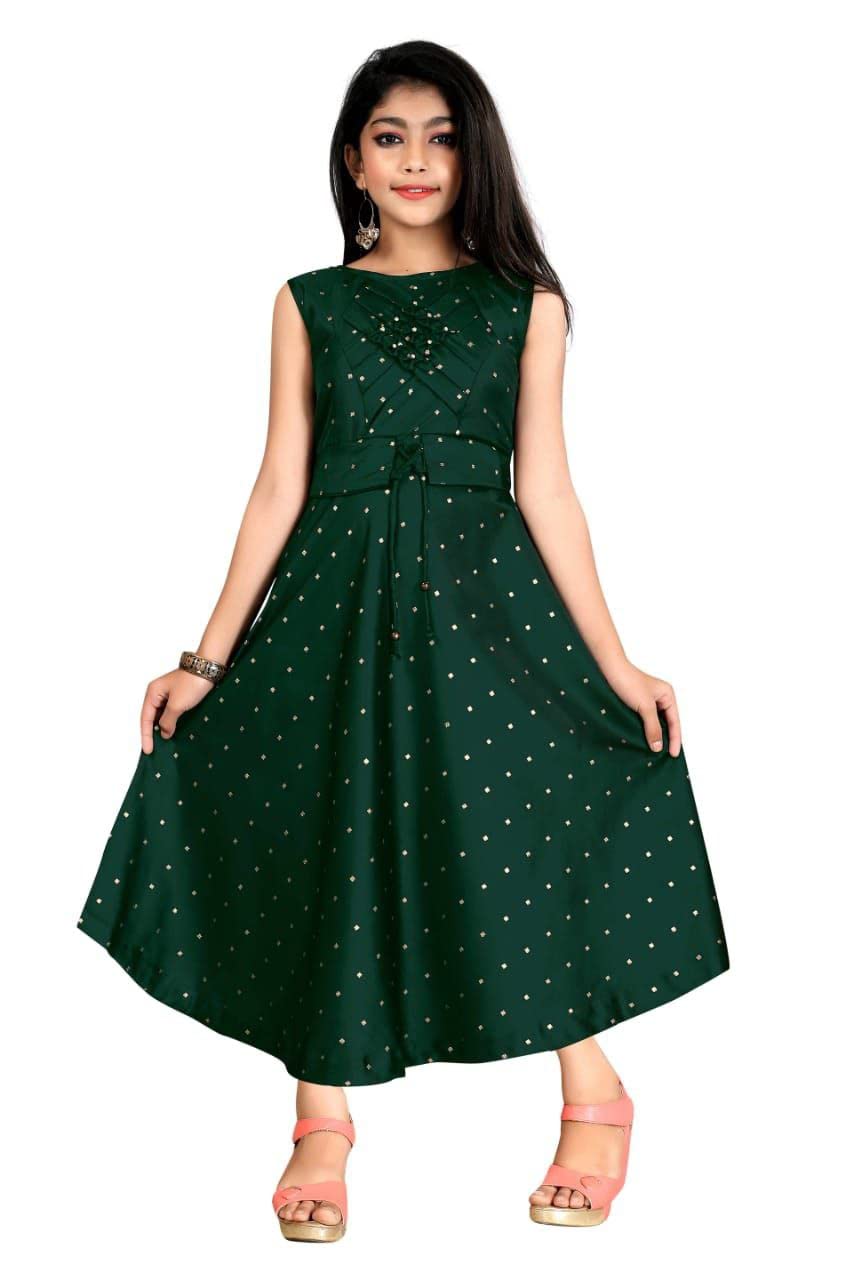 Dark ApparelGirl's Sleeveless Designer Gown Party Dress