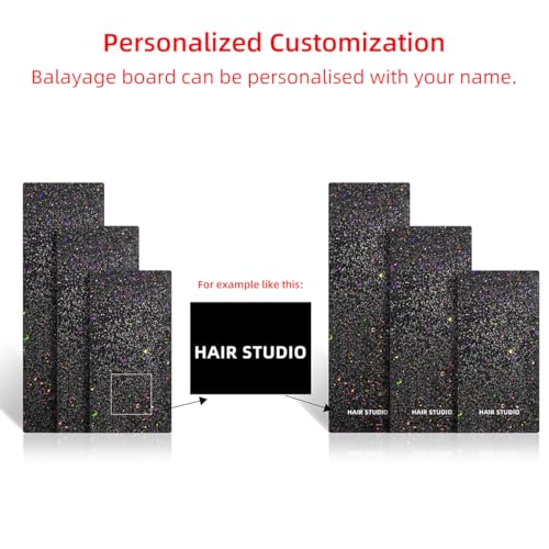 SHKALLI Conjunto profissional de tábua balayage de fibra de carbono, quadros de coloração de folha d