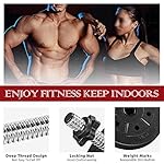 Yaheetech Adjustable Dumbbells Weight Set Dumbbell Weights Exercise & Fitness Equipment w/ 4 Spinlock Collars for Women & Men Home Gym Strength Training - Image 3